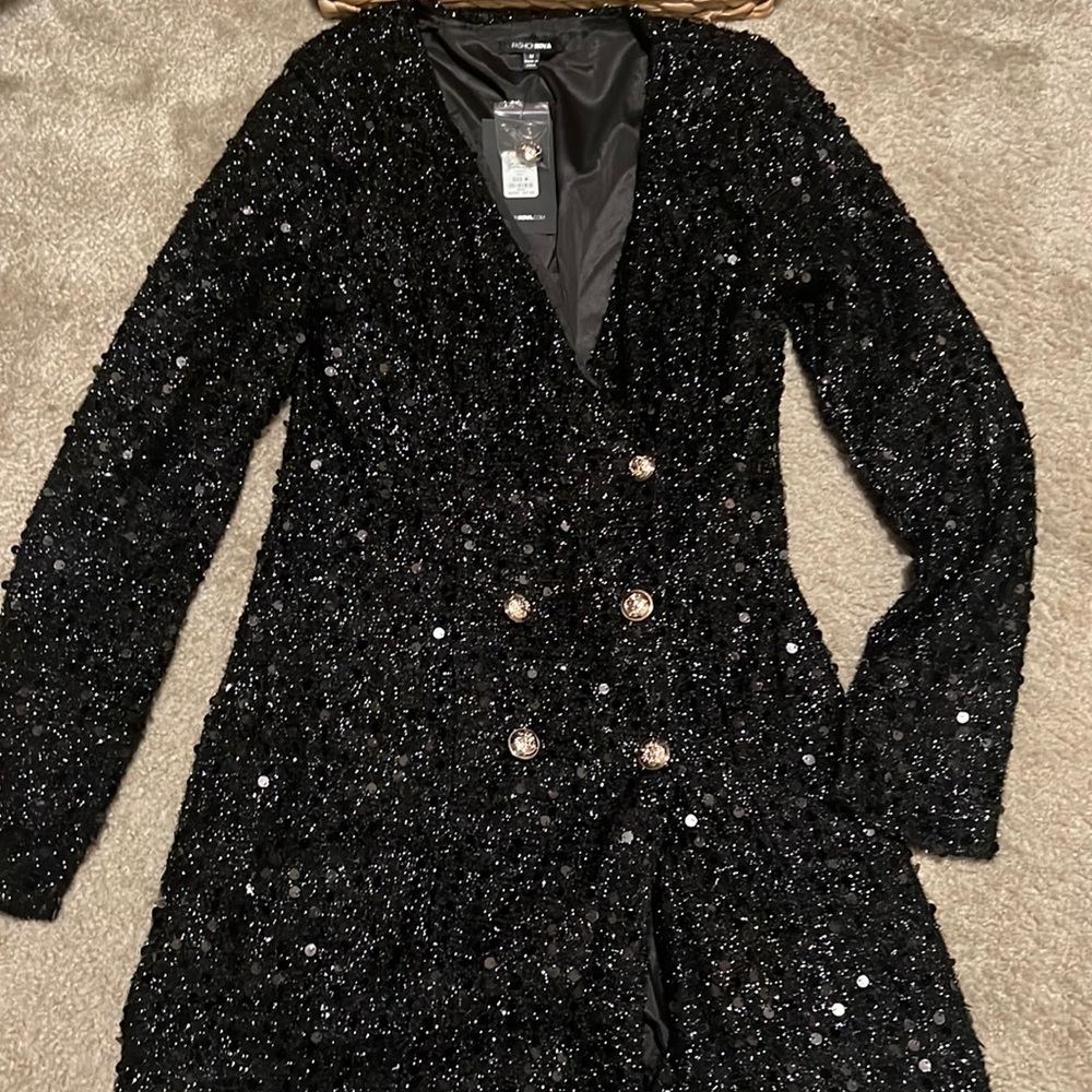 Never worn Black sparkle dress